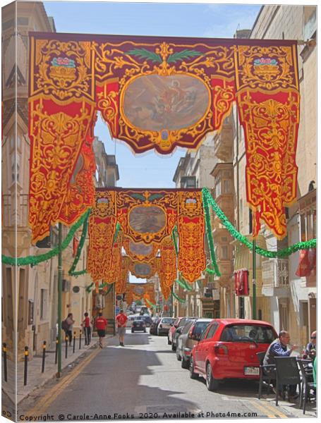 Floriana, Valletta, Malta  Canvas Print by Carole-Anne Fooks