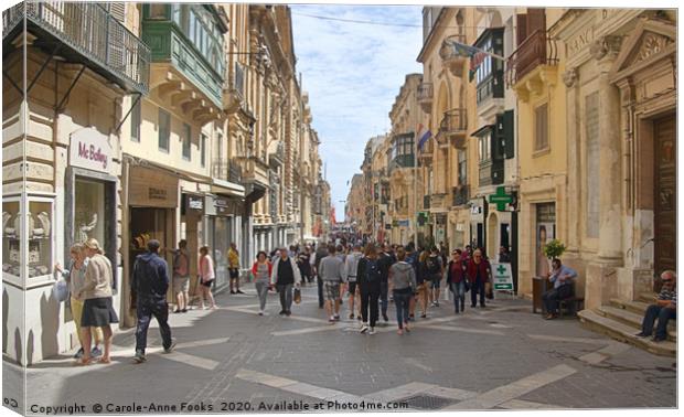 Valletta, Malta Canvas Print by Carole-Anne Fooks