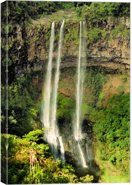 Chamarel Waterfall, Mauritius Canvas Print by Carole-Anne Fooks
