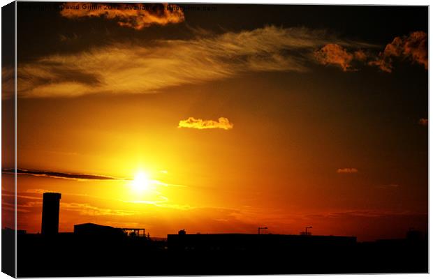 Sunset at Olympic stadium Canvas Print by David Griffin