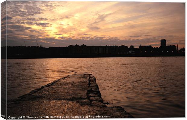 Skylit Slipway Canvas Print by Thomas Dentith Barnard