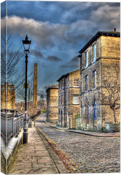 Saltaire in HDR Canvas Print by Andrew Holland