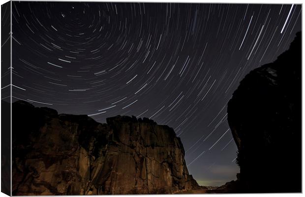 Star Trails Canvas Print by Andrew Holland