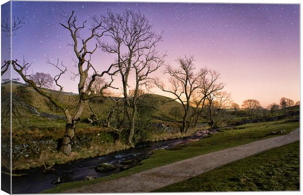  Malham at Night Canvas Print by Andrew Holland