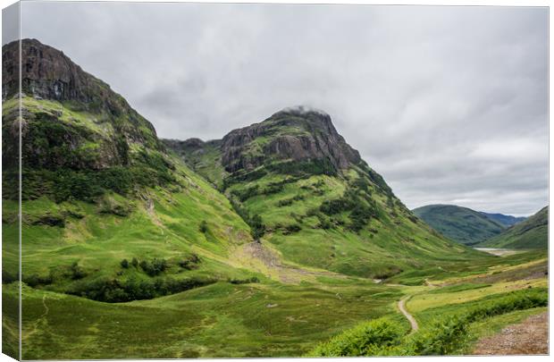 Glencoe Landscape Highland Scotland Canvas Print by Michelle PREVOT