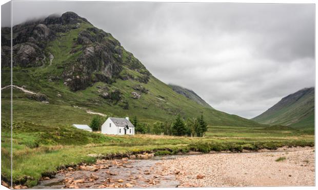 Lagangarth Hut at the foot of Etive Mor Canvas Print by Michelle PREVOT
