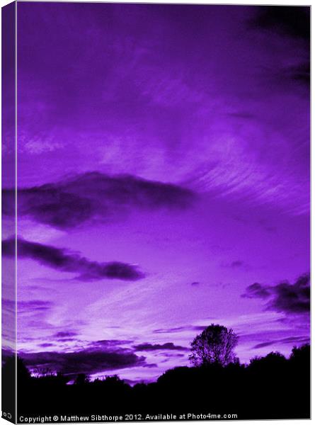 Purple Sky Canvas Print by Bristol Canvas by Matt Sibtho