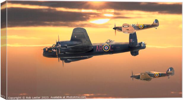 Memorial flight sunset  Canvas Print by Rob Lester