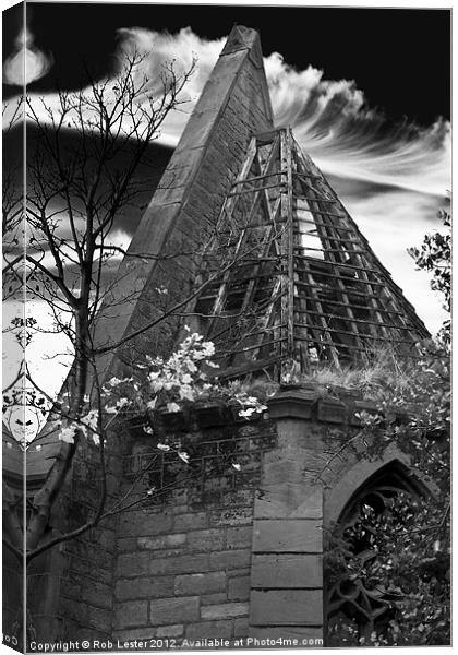 Flaybrick church #2(re-edit) Canvas Print by Rob Lester