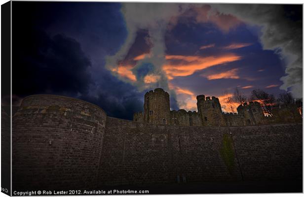 Conway Castle Canvas Print by Rob Lester