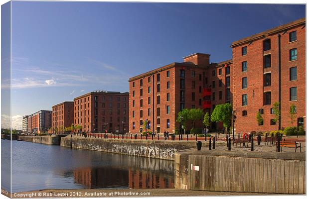 Salthouse dock , Liverpool Canvas Print by Rob Lester