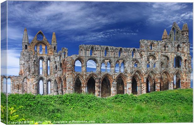 Whitby Abbey, Yorkshire. Canvas Print by Rob Lester