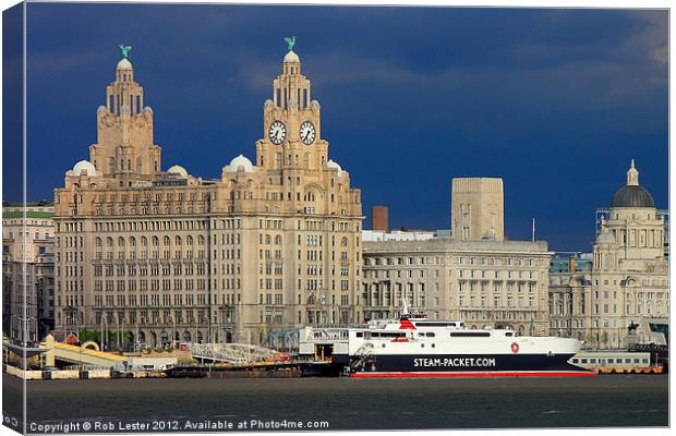 The liver  building, Liverpool Canvas Print by Rob Lester