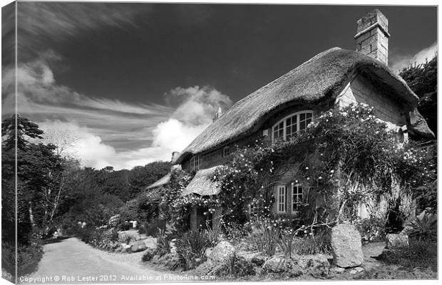 Cornish Thatch. Canvas Print by Rob Lester