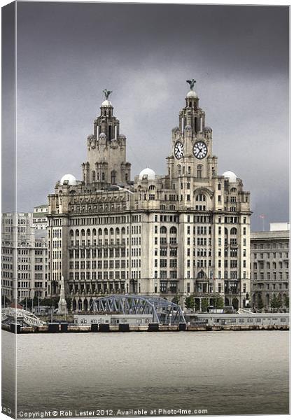 Royal Liver Buildings, Liverpool Canvas Print by Rob Lester