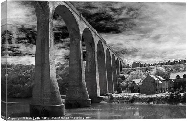 Larpool Viaduct, River Esk. Canvas Print by Rob Lester
