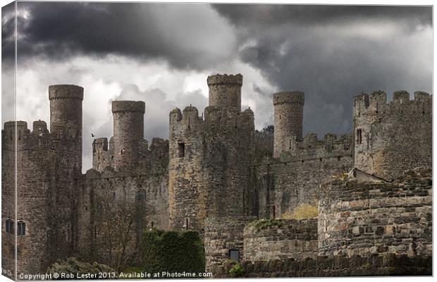 Conwy castle,Conway castle Canvas Print by Rob Lester