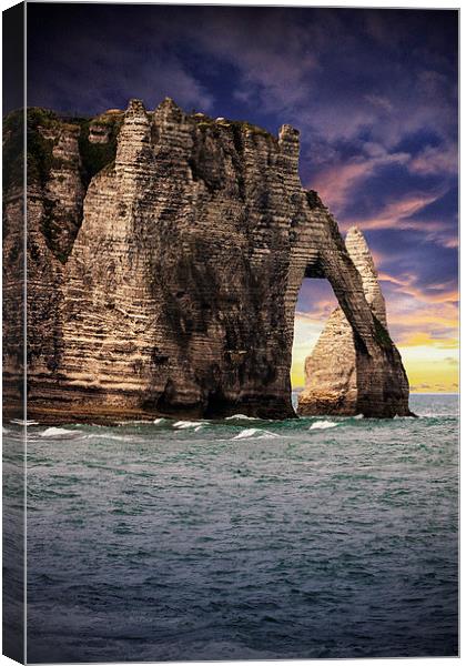 The Sea Arch at Entretat Canvas Print by Rob Lester
