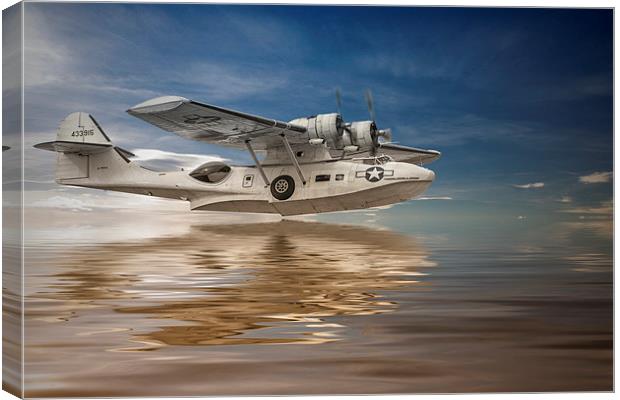  PBY Catalina, Low pass Canvas Print by Rob Lester