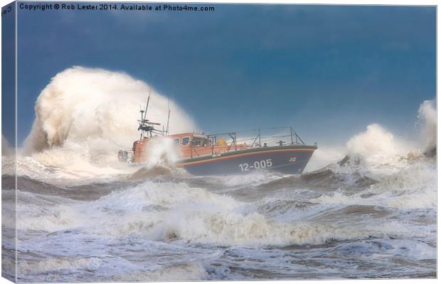  Ride the Wild Horses. Lifeboat Canvas Print by Rob Lester