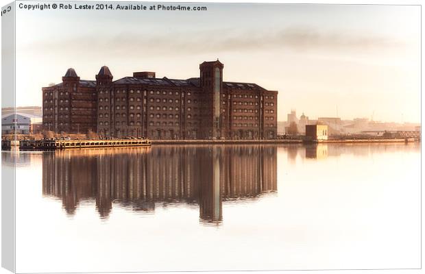  The old Flour Mills Canvas Print by Rob Lester