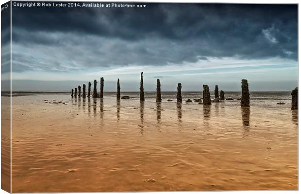  The Old Jetty on the Dee Canvas Print by Rob Lester