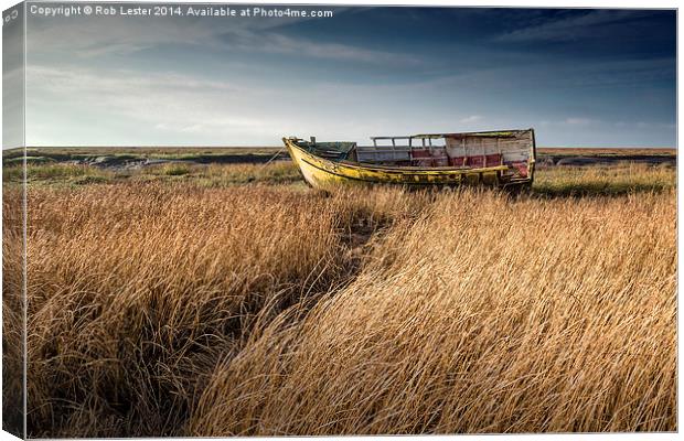 Abandoned on the Dee Canvas Print by Rob Lester