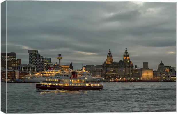  Ferry across the Mersey, Royal Iris Canvas Print by Rob Lester