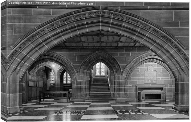  Lady Chapel Arch, Liverpool Anglican Cathedral Canvas Print by Rob Lester