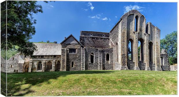  Valle Crucis Abbey ( panorama) Canvas Print by Rob Lester
