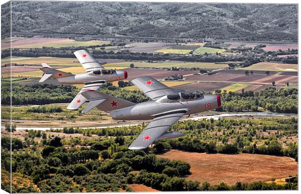   Mig 15 . Combat Air patrol  Canvas Print by Rob Lester