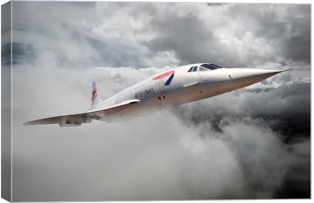  The Mighty  Concorde Soars Canvas Print by Rob Lester