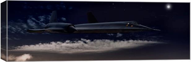  Night Stalker _ Blackbird SR-71 Canvas Print by Rob Lester