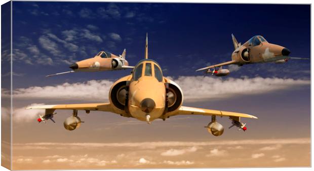 KFIR C-2 fighters   Canvas Print by Rob Lester