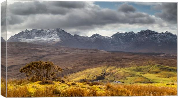 The Cuillins and the Glen Canvas Print by Rob Lester