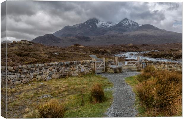 Path to the Cuillins Canvas Print by Rob Lester