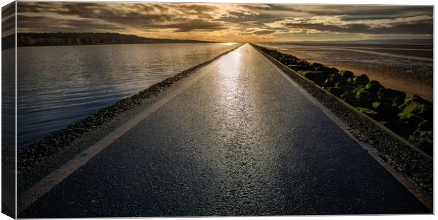 West Kirby Marine lake walk Canvas Print by Rob Lester