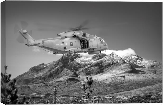 Merlin In the Cuillins Canvas Print by Rob Lester