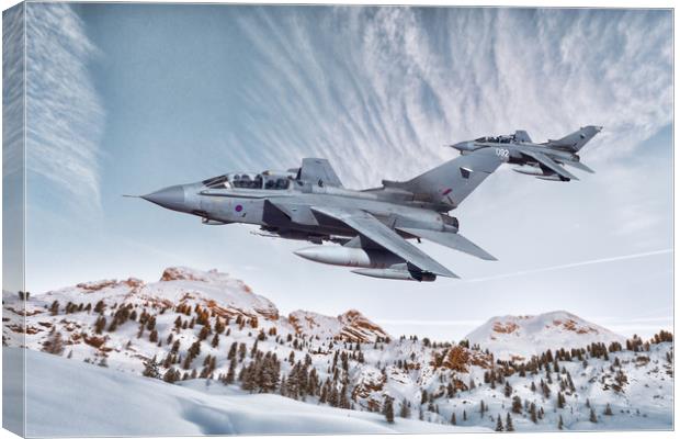 Tornado GR4 snow pair Canvas Print by Rob Lester