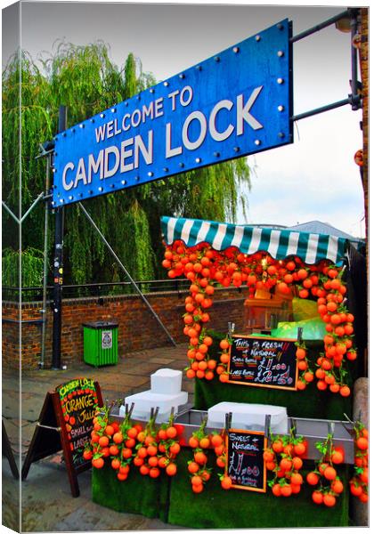 Camden Lock Market London Canvas Print by Andy Evans Photos