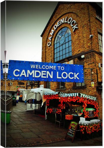 Camden Lock Market London Canvas Print by Andy Evans Photos