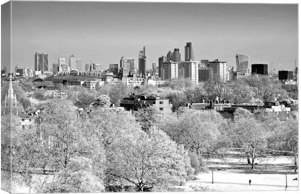 London Skyline Cityscape Primrose Hill Canvas Print by Andy Evans Photos