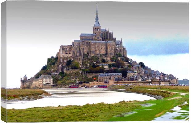 Mont Saint Michel Normandy France Canvas Print by Andy Evans Photos