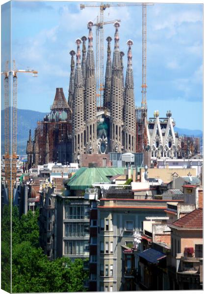 Sagrada Familia Barcelona Catalonia Spain Canvas Print by Andy Evans Photos