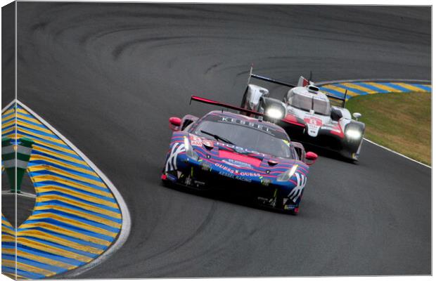 Ferrari 488 GTE Sports Car Canvas Print by Andy Evans Photos