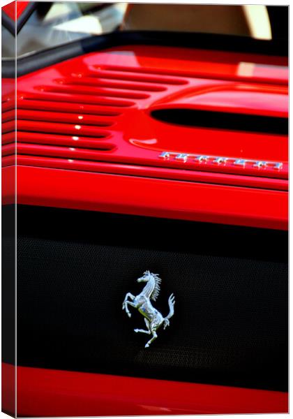 Ferrari Sports Car Prancing Horse Canvas Print by Andy Evans Photos