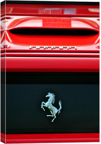 Ferrari Sports Car Prancing Horse Canvas Print by Andy Evans Photos