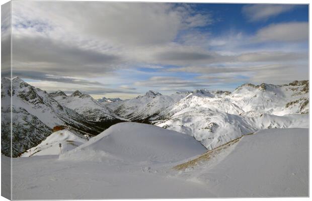 Lech am Arlberg Austrian Alps Austria Canvas Print by Andy Evans Photos