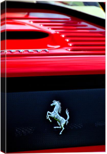 Ferrari Sports Car Prancing Horse Canvas Print by Andy Evans Photos