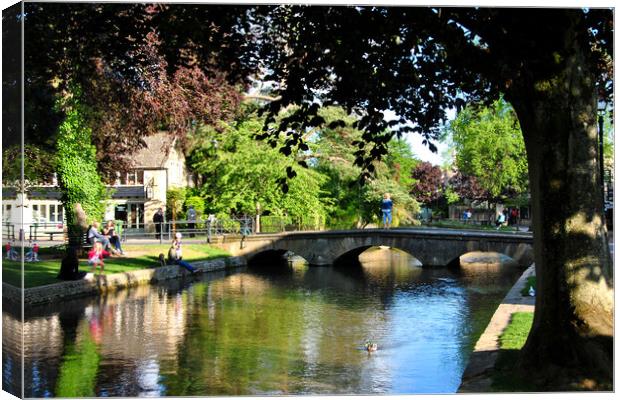 Bourton on the Water Cotswolds England UK Canvas Print by Andy Evans Photos